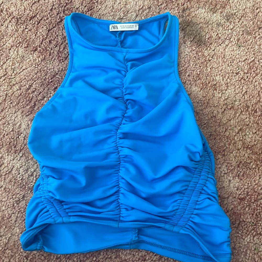 Zara Ruched Tank Top - Picture 1 of 2